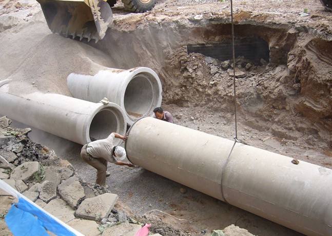 地下水泥管道安装